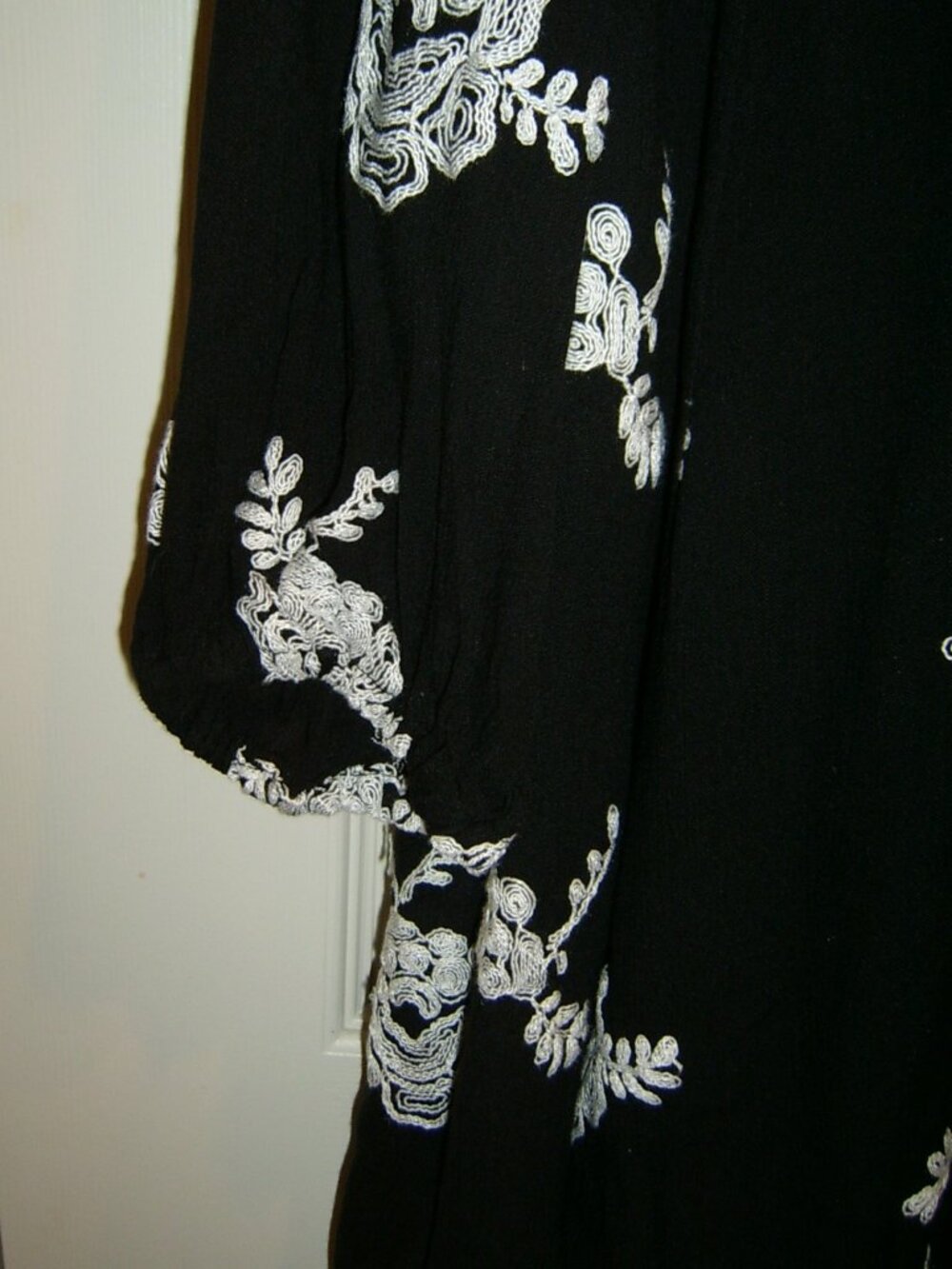 Free People Emma Dress (Mini) Black White, Size L, VGUC - Picture 2 of 4